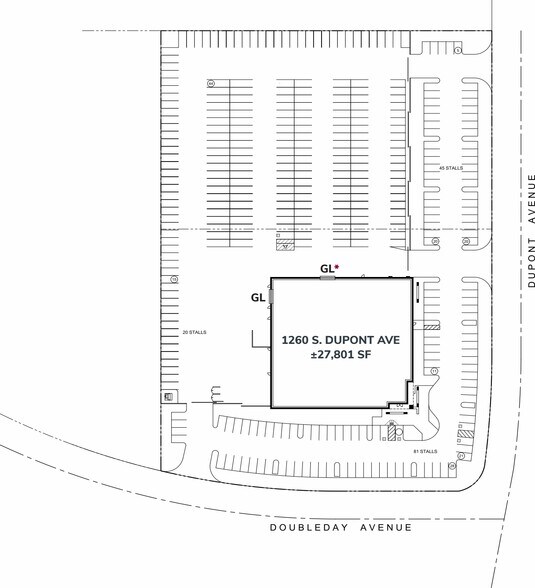 1260 S Dupont Ave, Ontario, CA à louer - Plan de site – Image 3 sur 3