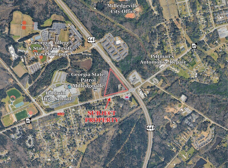 GA Highway 49 & US Highway 441, Milledgeville, GA à vendre - Aérien – Image 1 sur 3