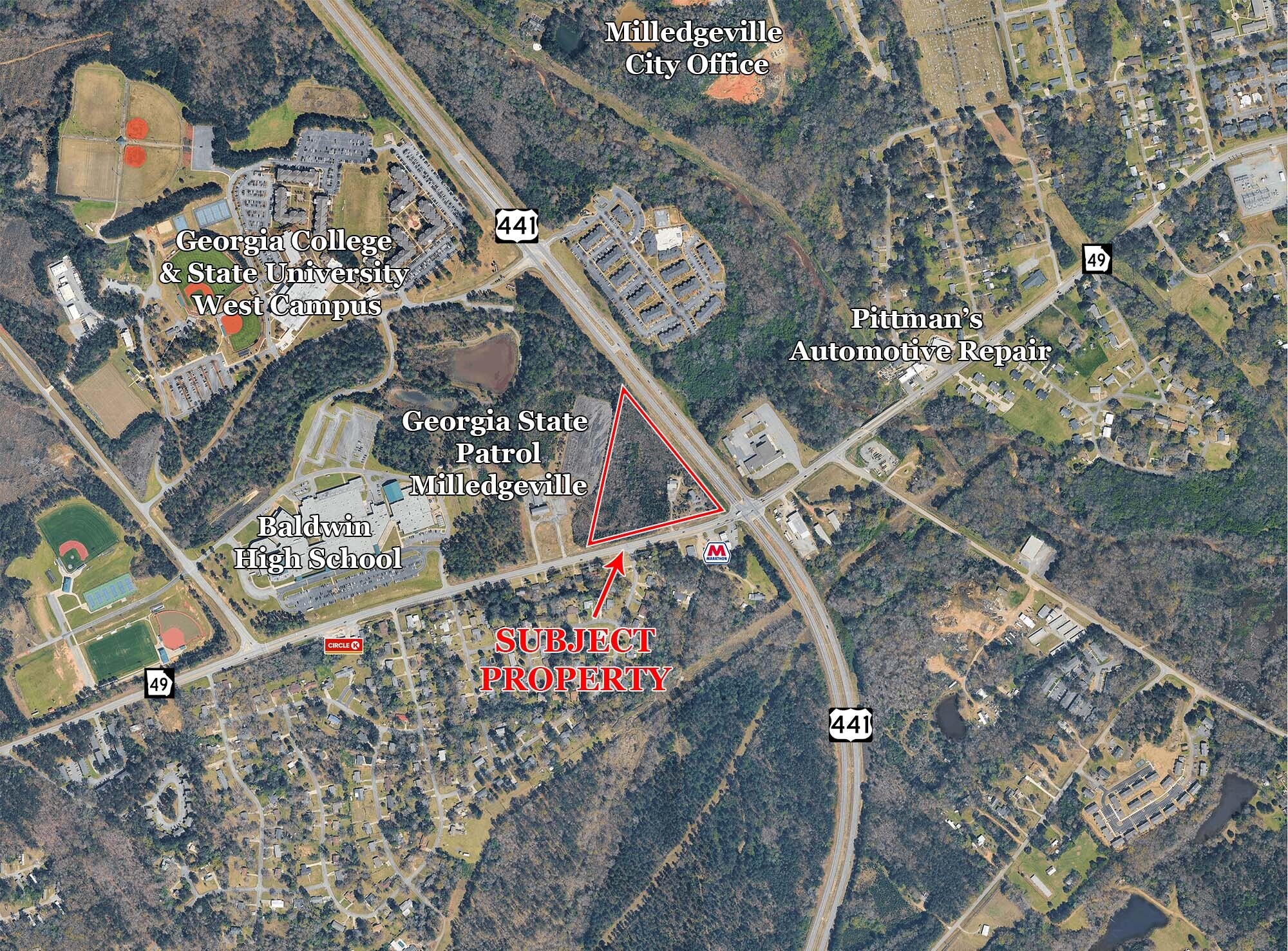 GA Highway 49 & US Highway 441, Milledgeville, GA à vendre Aérien– Image 1 sur 4