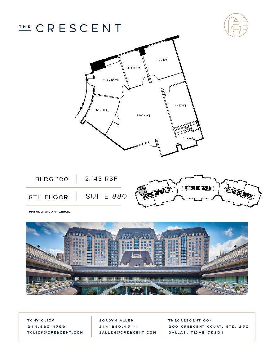 100 Crescent Ct, Dallas, TX à louer Plan d’étage– Image 1 sur 1