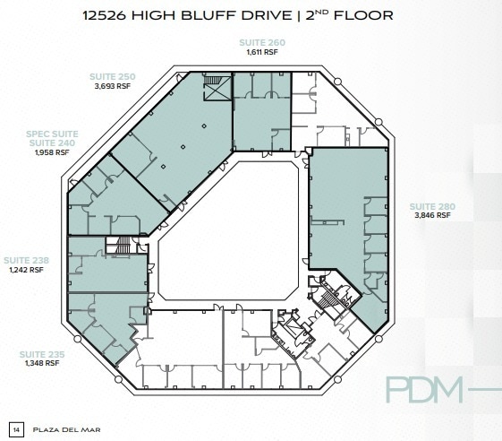 12520 High Bluff Dr, San Diego, CA à louer Plan d’étage– Image 1 sur 1