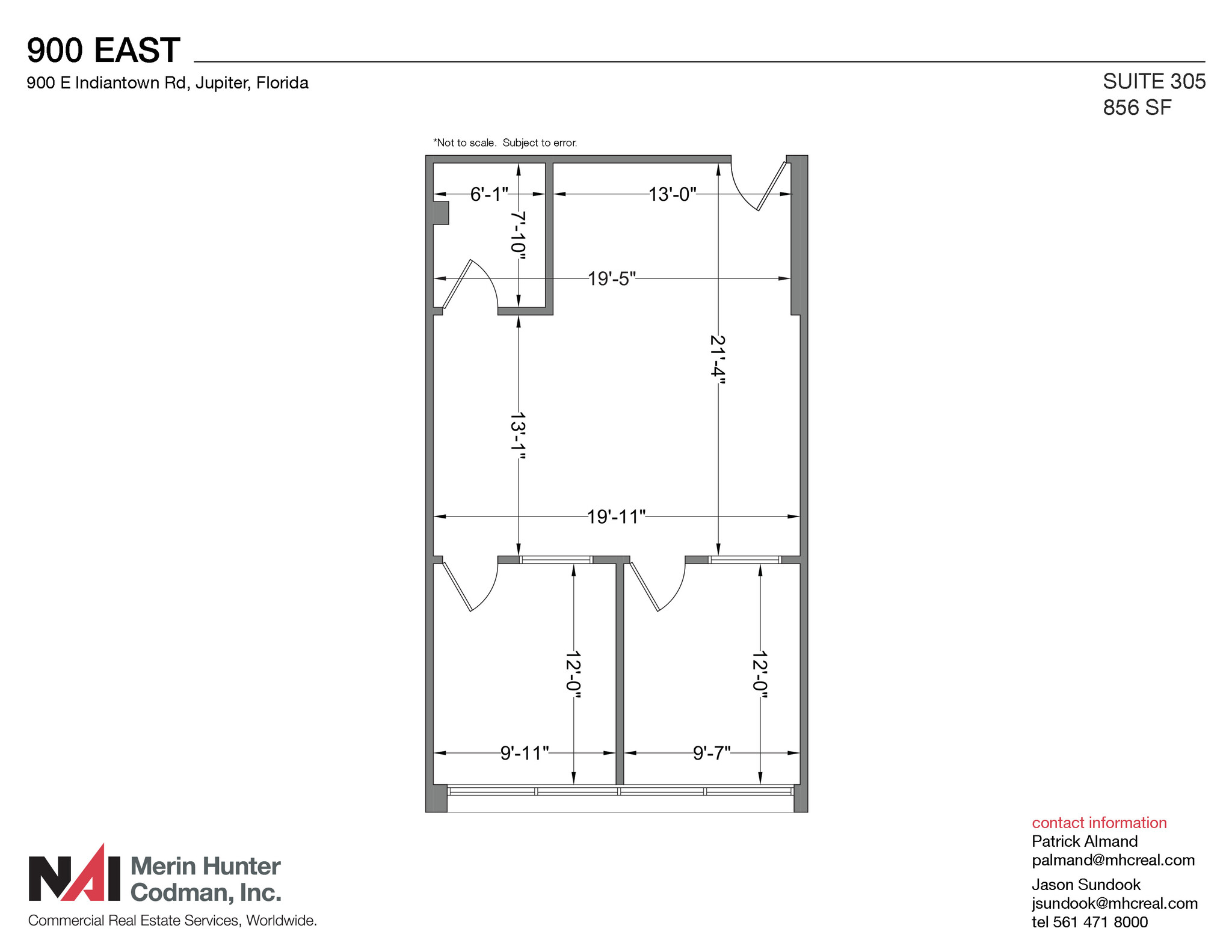 900 E Indiantown Rd, Jupiter, FL à louer Plan d’étage– Image 1 sur 2