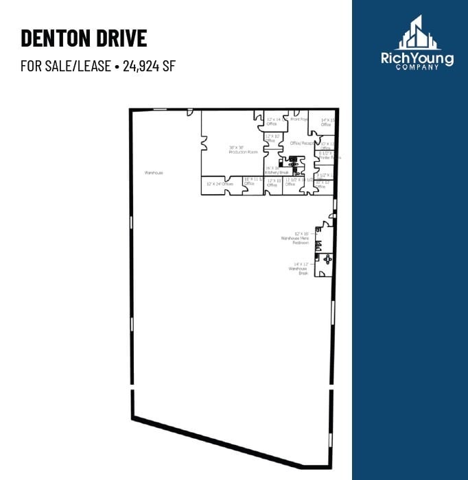13840 Denton Dr, Farmers Branch, TX à louer Plan d’étage– Image 1 sur 1