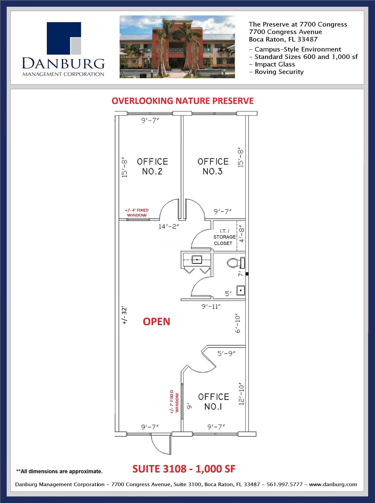 7700 Congress Ave, Boca Raton, FL à louer Plan d’étage– Image 1 sur 1