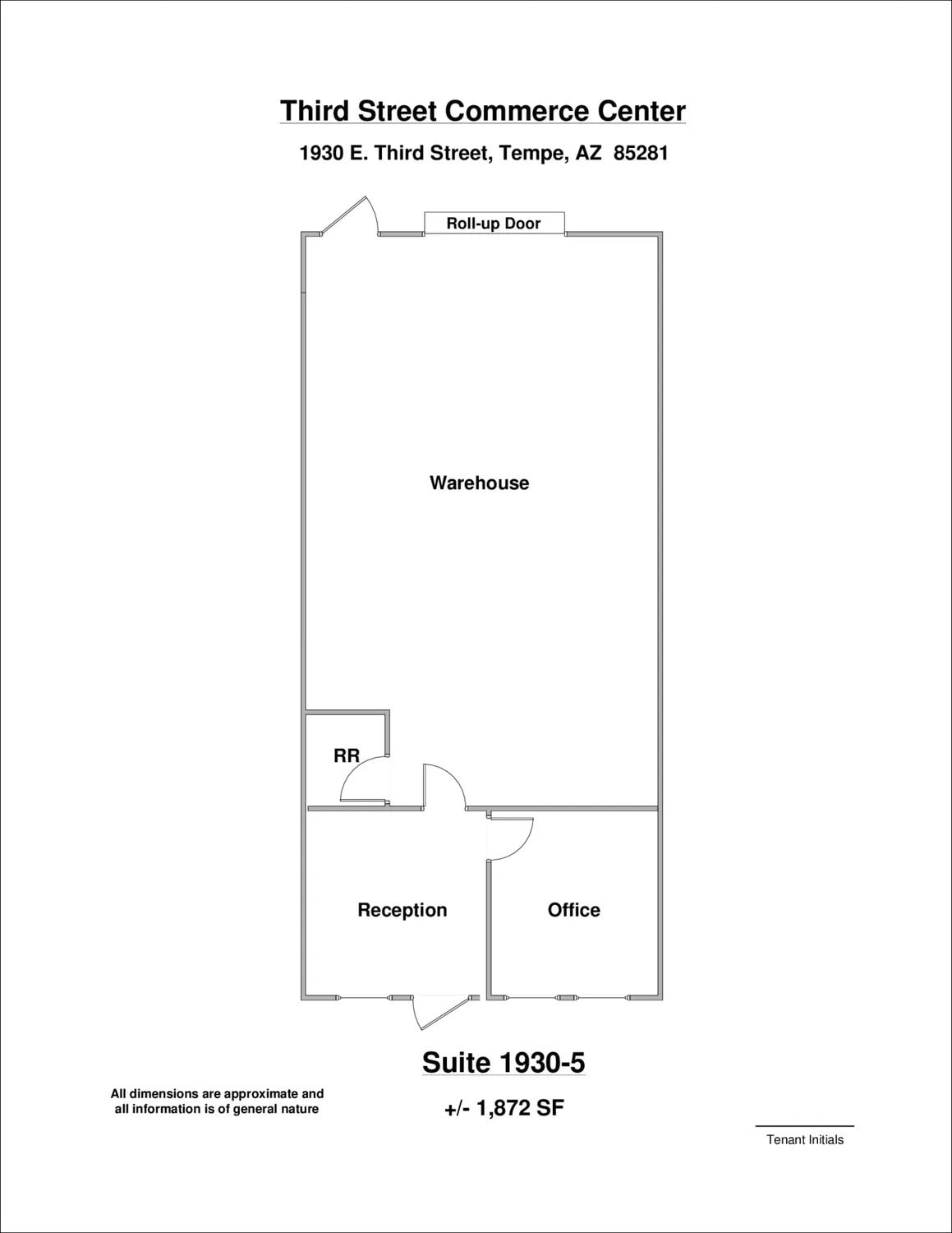 1920-1930 E 3rd St, Tempe, AZ à louer Plan d’étage– Image 1 sur 1