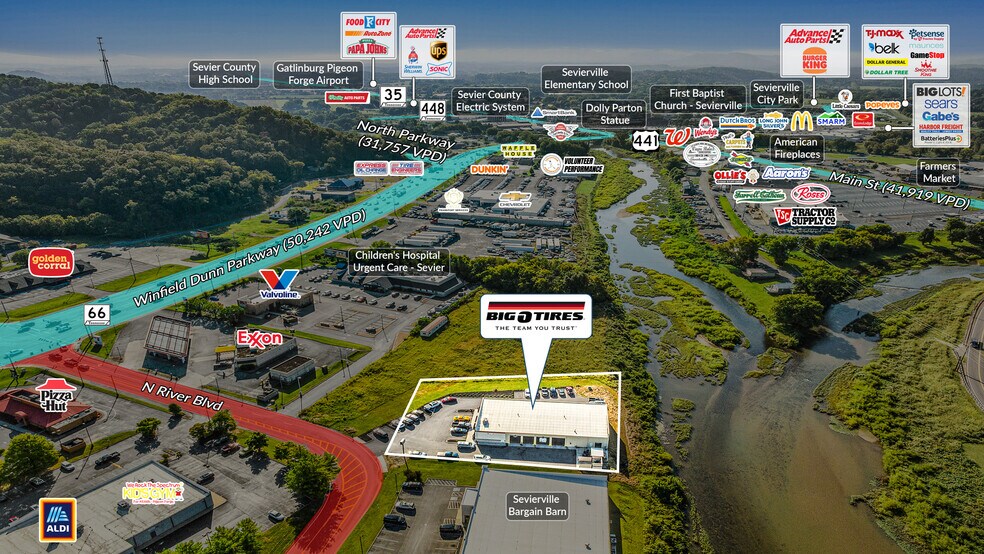 121 N River Blvd, Sevierville, TN à vendre - Photo de l’immeuble – Image 2 sur 5