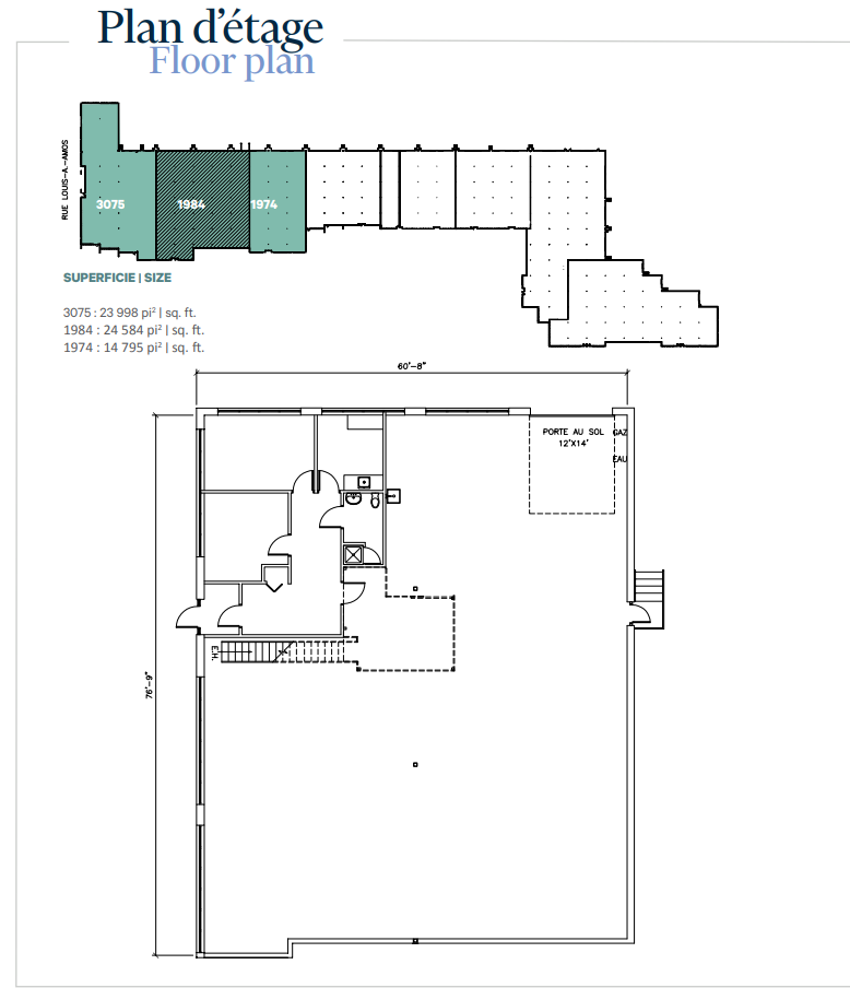 3071-3075 Rue Louis-A.-Amos, Lachine, QC à louer Plan d’étage– Image 1 sur 1