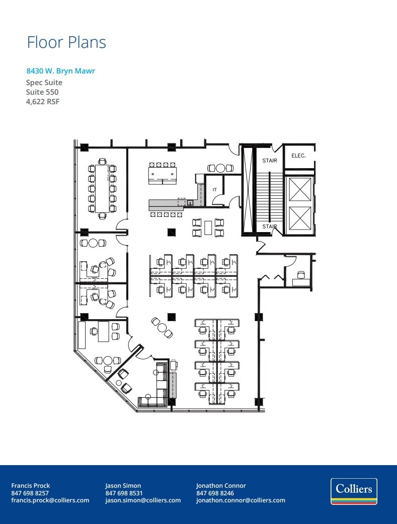 8410 W Bryn Mawr Ave, Chicago, IL à louer Plan d’étage– Image 1 sur 1