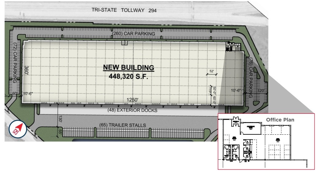 4000 Commercial Ave, Northbrook, IL à louer Plan d’étage– Image 1 sur 1
