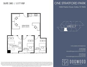 18383 Preston Rd, Dallas, TX à louer Plan d’étage– Image 1 sur 4