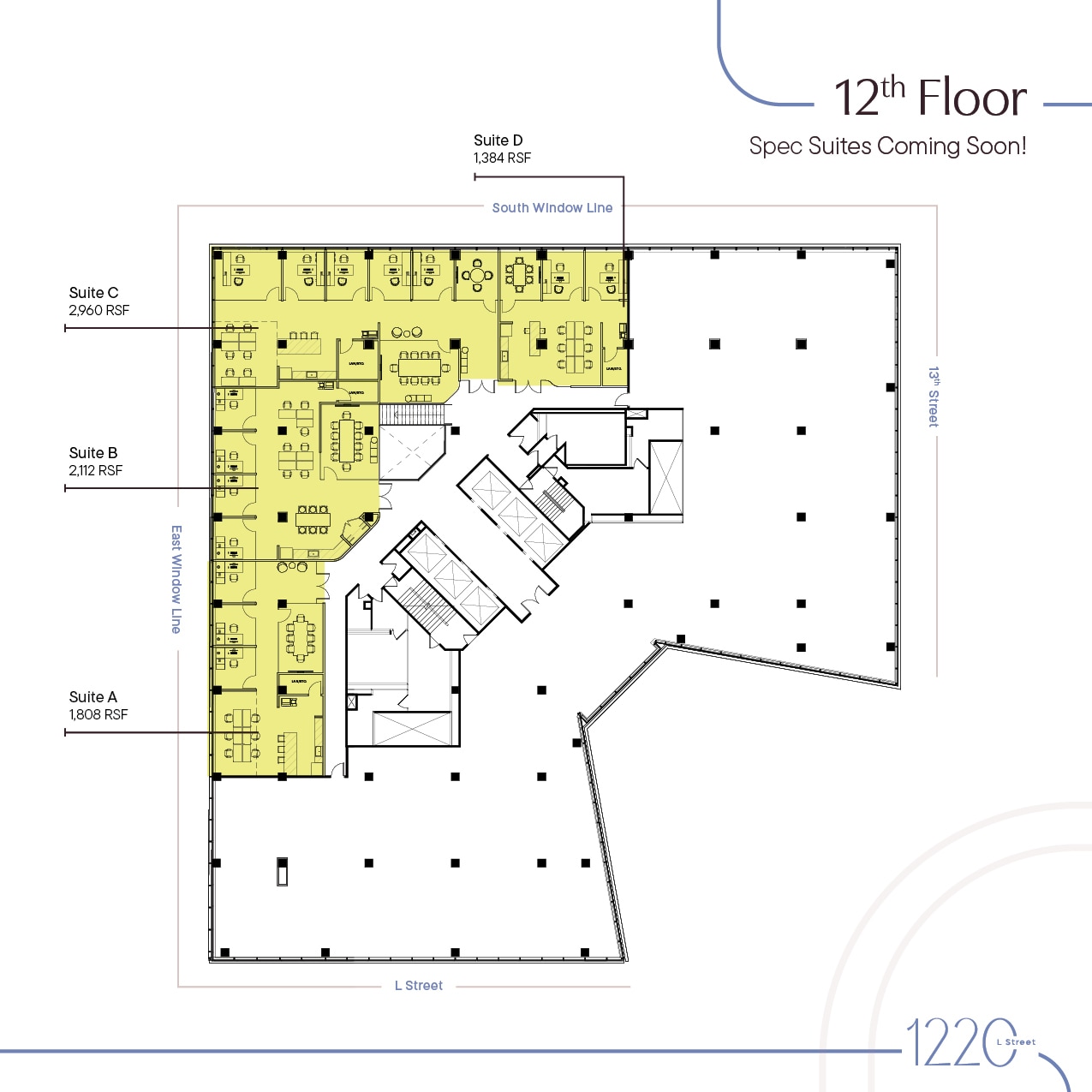 1220 L St NW, Washington, DC à louer Plan d’étage– Image 1 sur 6