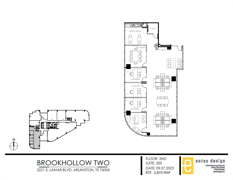 2301 E Lamar Blvd, Arlington, TX à louer Plan d’étage– Image 1 sur 6