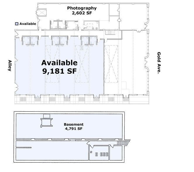 615 Gold Ave SW, Albuquerque, NM à louer - Plan d’étage – Image 2 sur 5