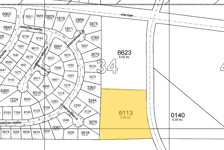 1220-1230 Perry Rd, Apex, NC à louer - Plan cadastral – Image 2 sur 4