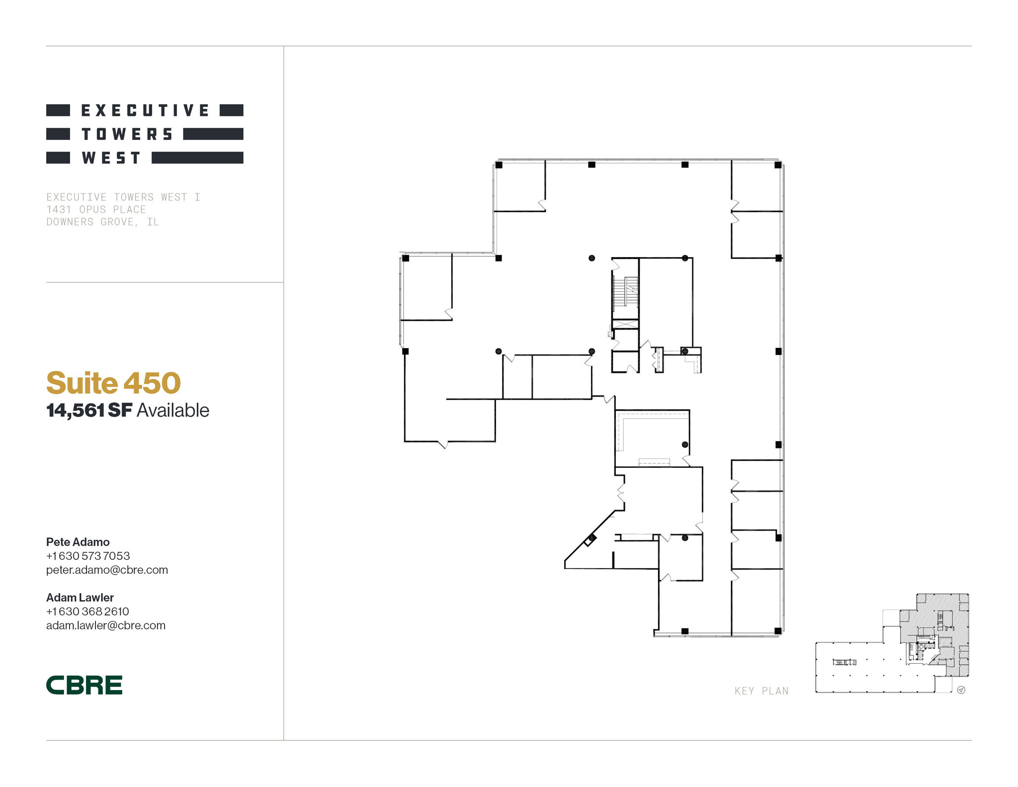 1431 Opus Pl, Downers Grove, IL à louer Plan d’étage– Image 1 sur 1