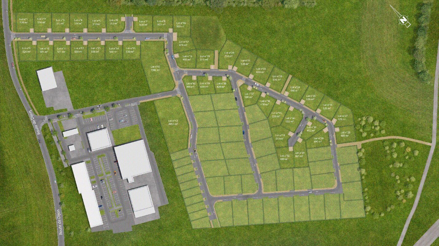Terrain dans Mirebeau-sur-Bèze à vendre Plan de site– Image 1 sur 2
