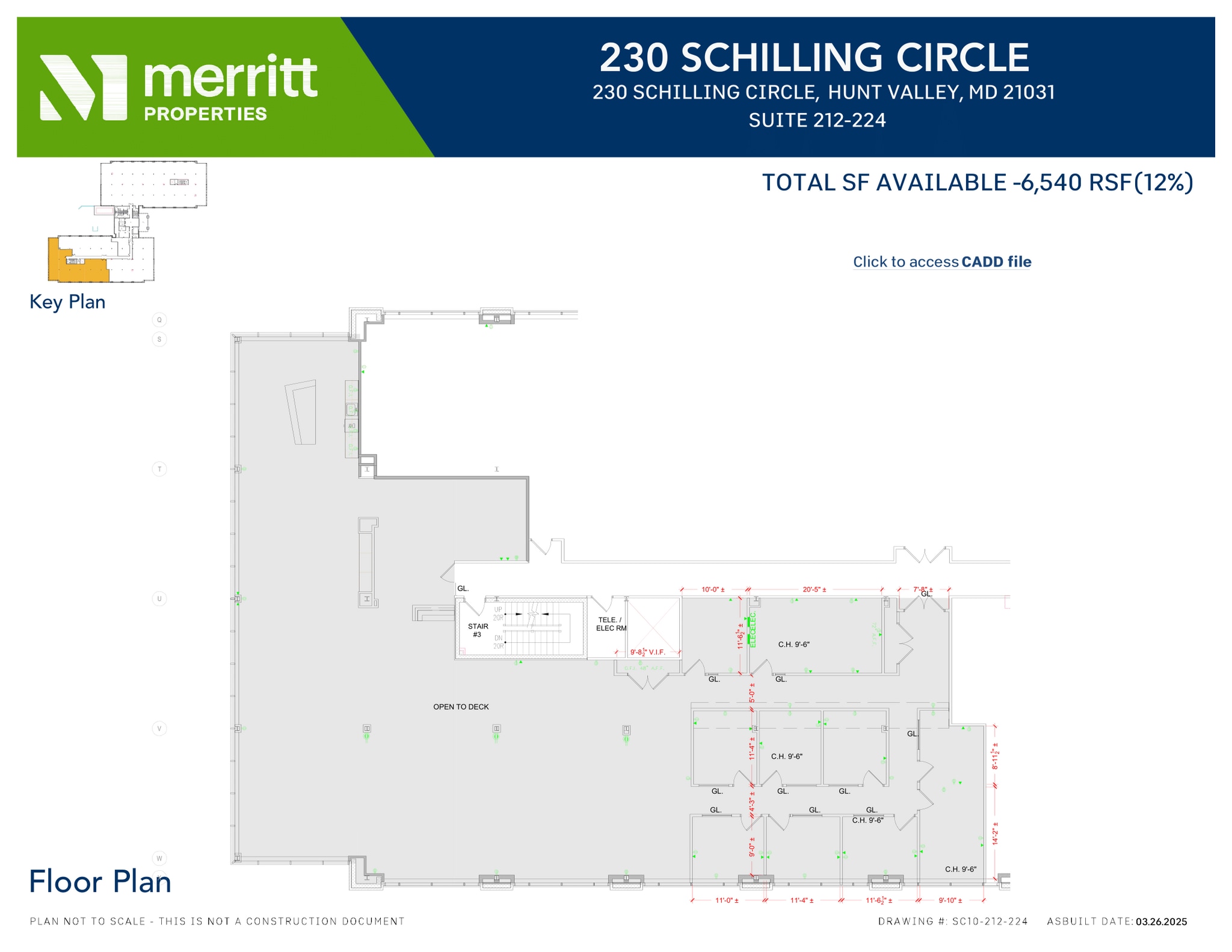 215 Schilling Cir, Hunt Valley, MD à louer Plan d’étage– Image 1 sur 1