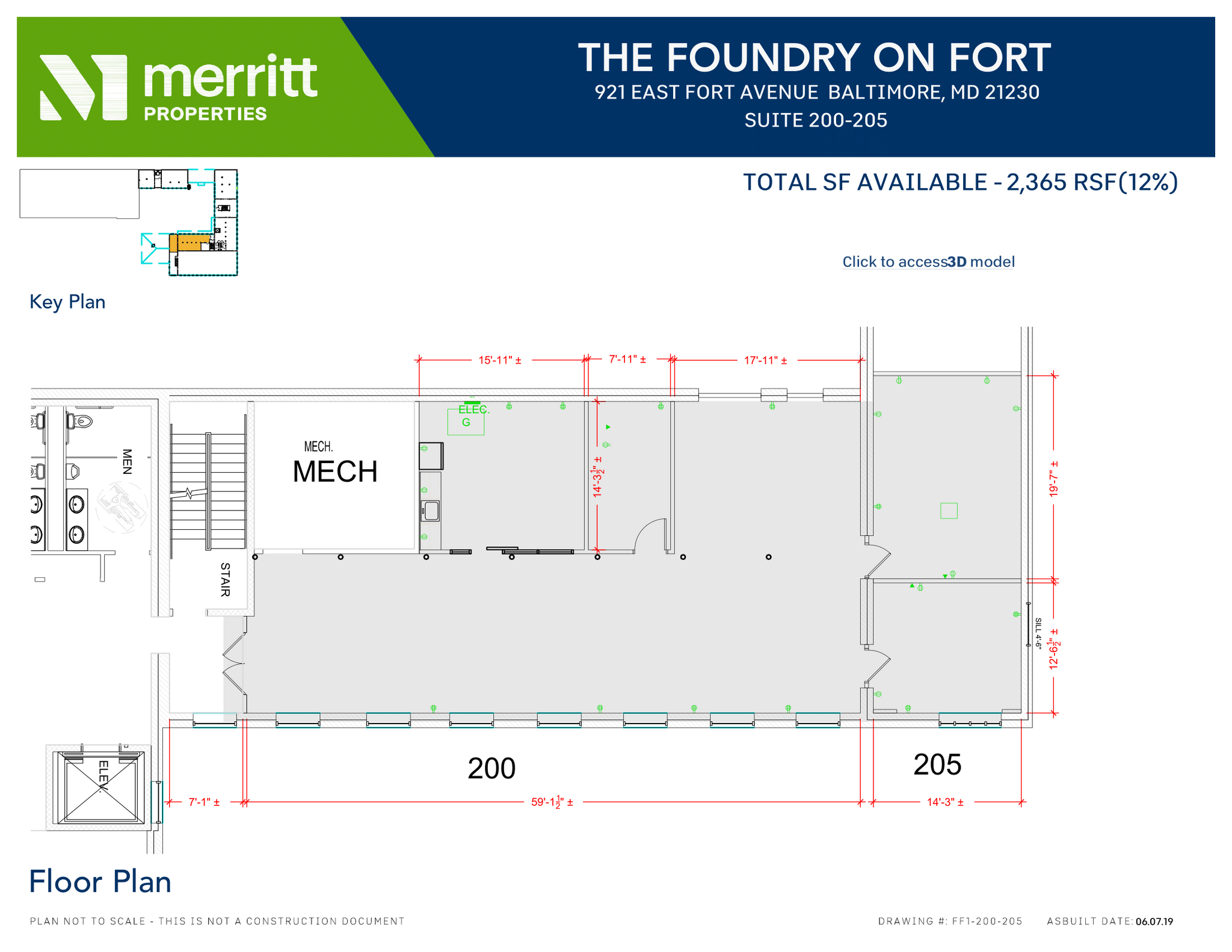 921 E Fort Ave, Baltimore, MD à louer Plan d’étage– Image 1 sur 1