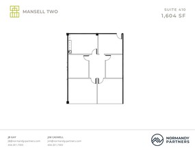 3650 Mansell Rd, Alpharetta, GA à louer Plan d’étage– Image 1 sur 2