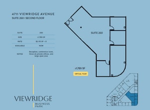 4711 Viewridge Ave, San Diego, CA à louer Plan d’étage– Image 1 sur 1