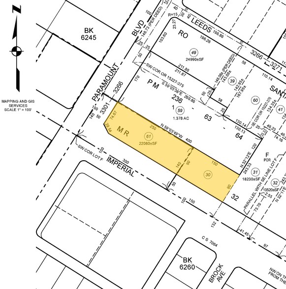 8017-8035 Imperial Hwy, Downey, CA à vendre - Plan cadastral – Image 3 sur 3