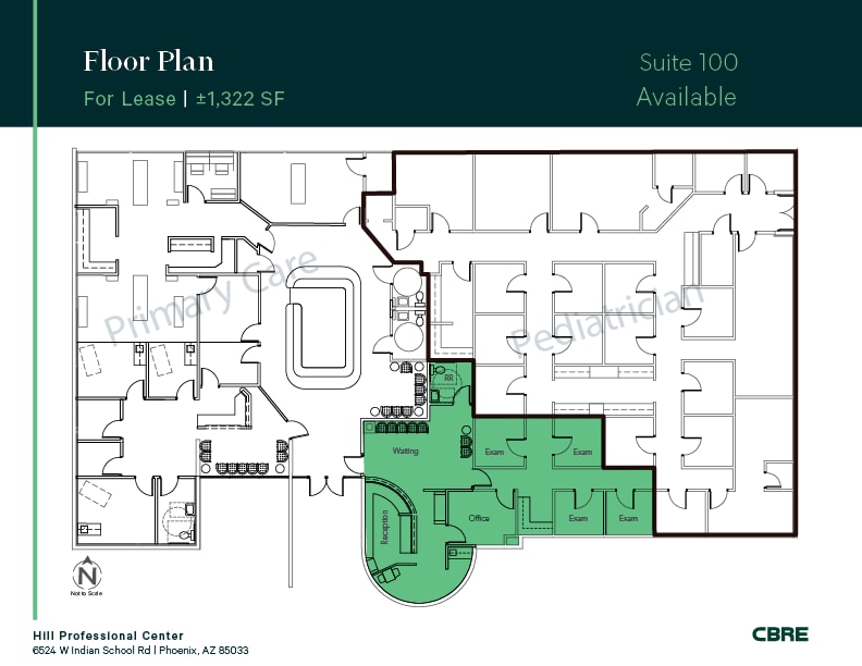 6524 W Indian School Rd, Phoenix, AZ à louer Plan d’étage– Image 1 sur 1