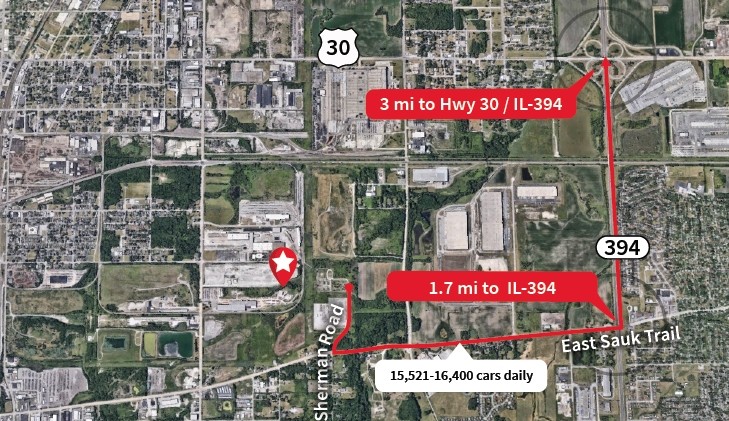 22200-22270 Sherman Rd, Chicago Heights, IL à vendre Aérien– Image 1 sur 2