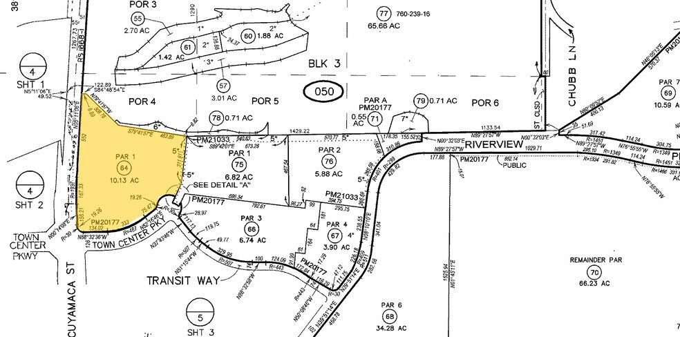 Town Center Pky, Santee, CA à vendre - Plan cadastral – Image 1 sur 1