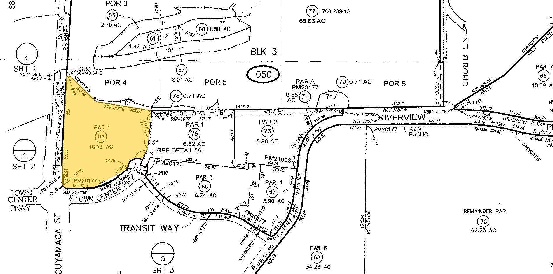 Town Center Pky, Santee, CA à vendre Plan cadastral– Image 1 sur 2