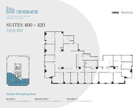 2 Bethesda Metro Ctr, Bethesda, MD à louer Plan d’étage– Image 2 sur 2