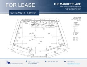 78206 Varner Rd, Palm Desert, CA à louer Plan de site– Image 2 sur 10