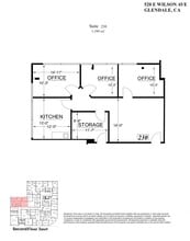 520 E Wilson Ave, Glendale, CA à louer Plan d’étage– Image 1 sur 1