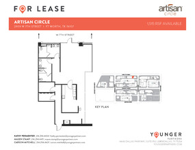 2973 W 7th St, Fort Worth, TX à louer Plan d’étage– Image 1 sur 6