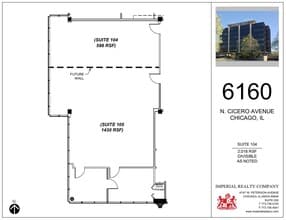 6160 N Cicero Ave, Chicago, IL à louer Plan d’étage– Image 2 sur 4