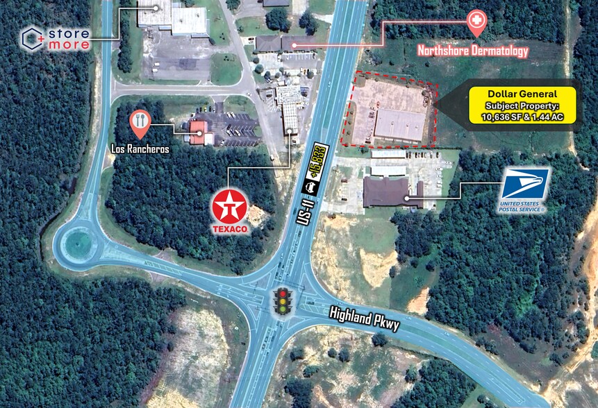 6352 Hwy 11 N, Picayune, MS à vendre - Aérien – Image 3 sur 4