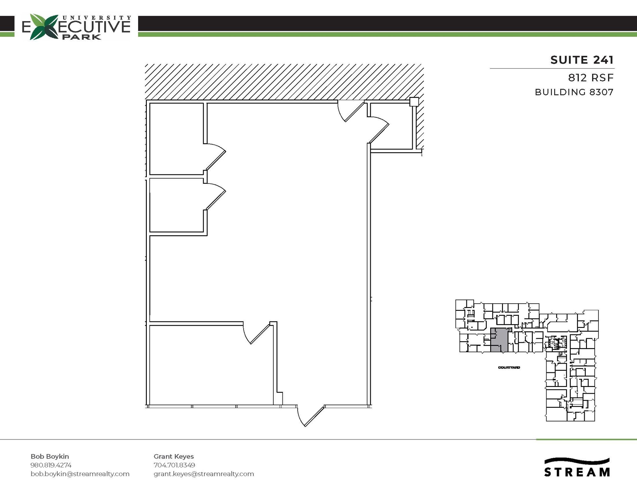 301 McCullough Dr, Charlotte, NC à louer Plan d’étage– Image 1 sur 1