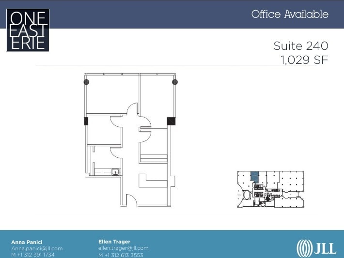 1 E Erie St, Chicago, IL à louer Plan d’étage– Image 1 sur 1