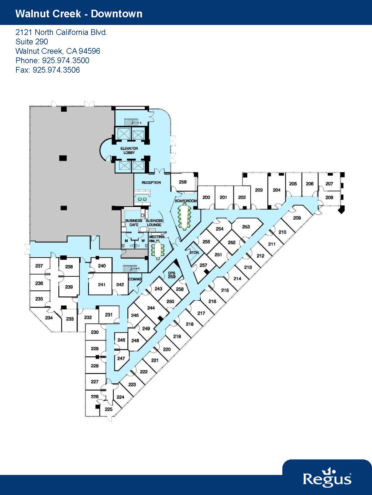 2121 N California Blvd, Walnut Creek, CA à louer Plan d’étage– Image 1 sur 1