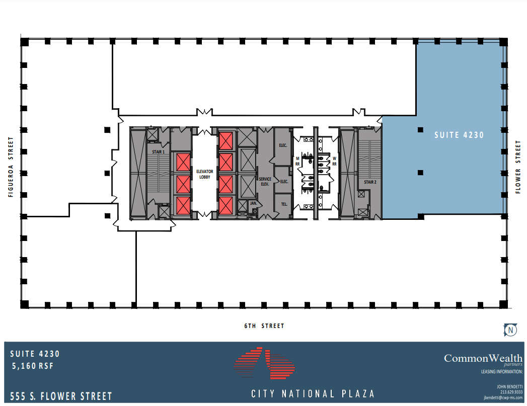 515 S Flower St, Los Angeles, CA à louer Plan d’étage– Image 1 sur 1