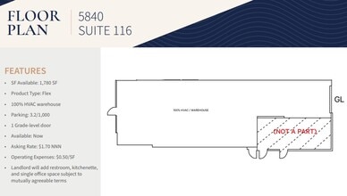 5860 El Camino Real, Carlsbad, CA à louer Plan d’étage– Image 1 sur 1