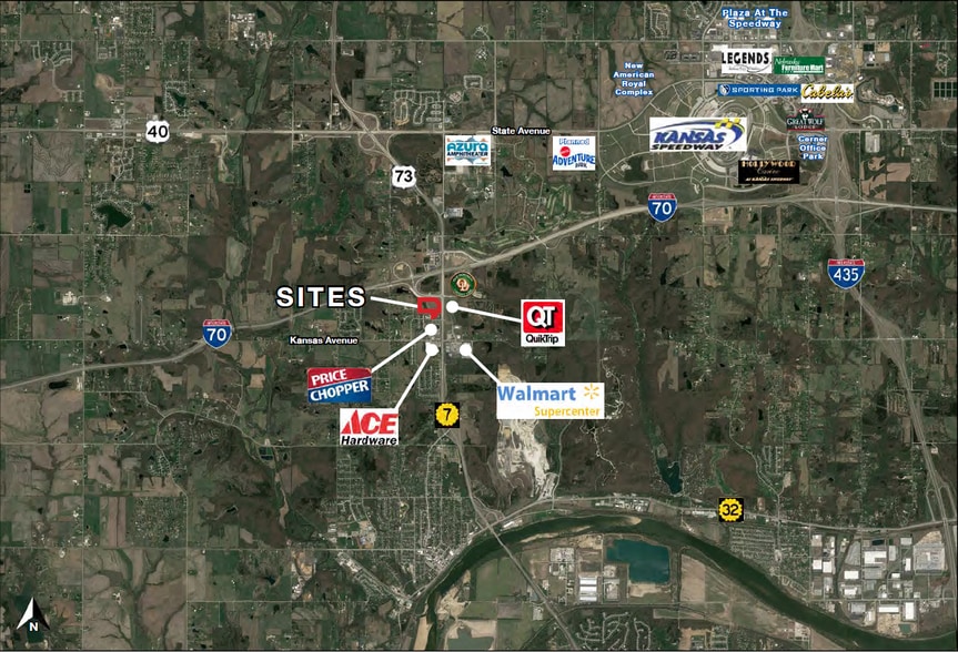 I-70 Hwy, Bonner Springs, KS à vendre - Aérien – Image 2 sur 2