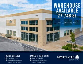 Plus de détails pour 7490 Commercial Way, Henderson, NV - Industriel/Logistique à vendre