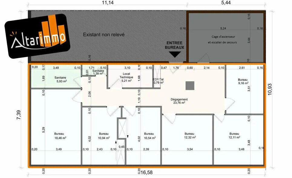 Bureau dans Chartres à louer - Plan d’étage – Image 3 sur 3