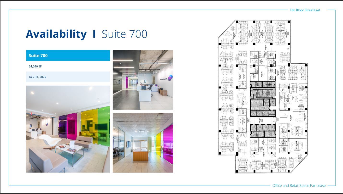 160 Bloor St E, Toronto, ON à louer Plan d’étage– Image 1 sur 1