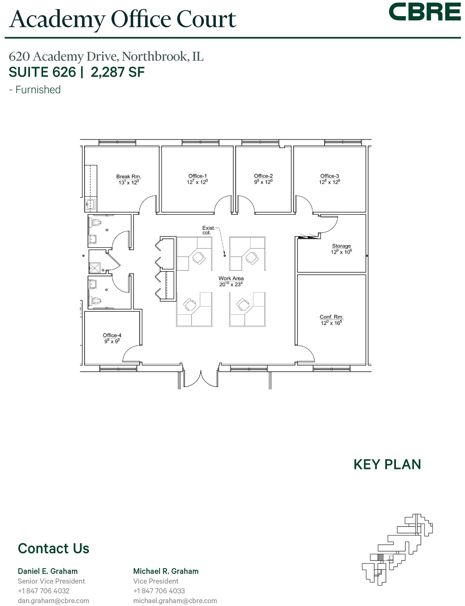 600-650 Academy Dr, Northbrook, IL à louer Plan d’étage– Image 1 sur 1