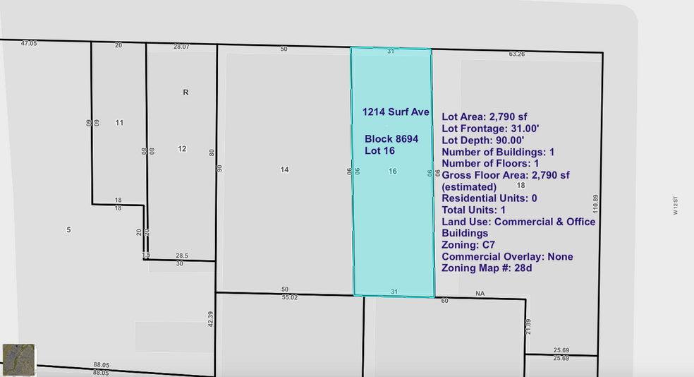 1214 Surf Ave, Brooklyn, NY à vendre - Plan cadastral – Image 2 sur 3