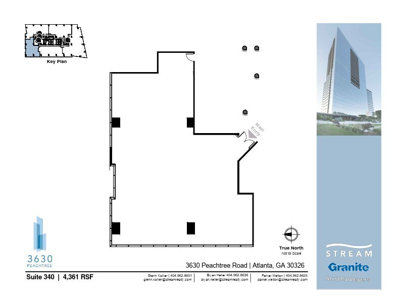3630 Peachtree Rd NE, Atlanta, GA à louer Plan d’étage– Image 1 sur 1