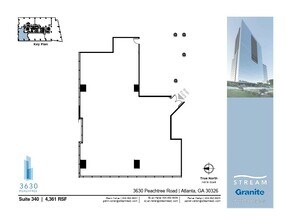 3630 Peachtree Rd NE, Atlanta, GA à louer Plan d’étage– Image 1 sur 1