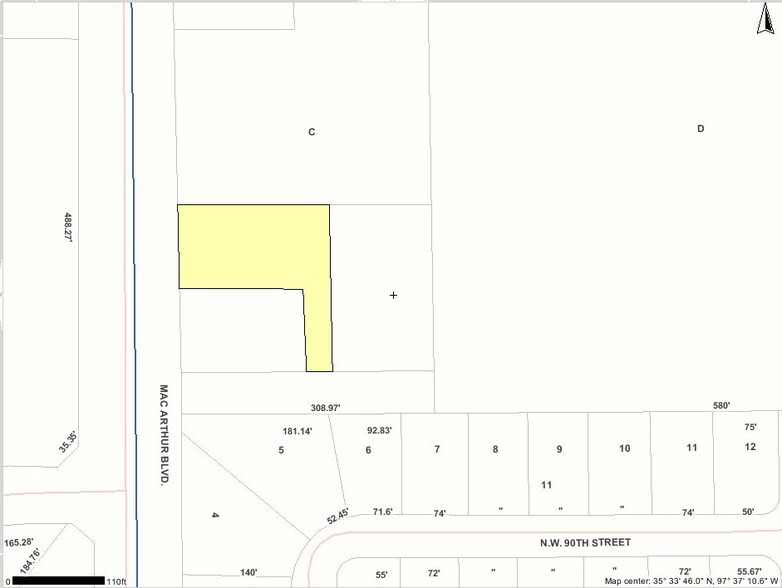 9110-9114 N Macarthur Blvd, Oklahoma City, OK à louer - Plan cadastral – Image 3 sur 7
