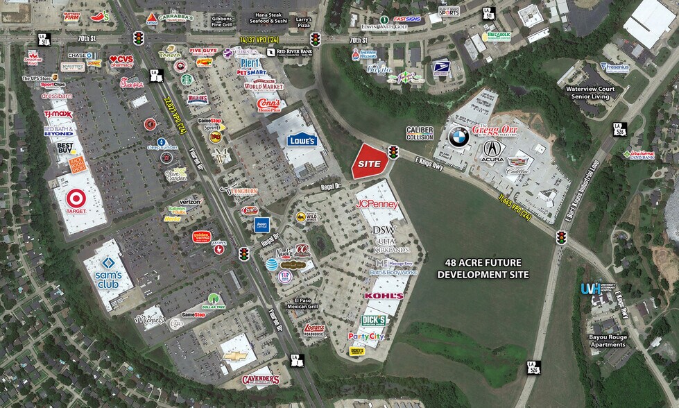 E Kings Hwy & Regal Dr, Shreveport, LA à louer - Aérien – Image 3 sur 3